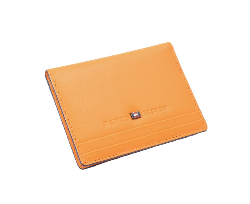 Menzo 7021 Kreditkartenetui sunorange / Nappaleder