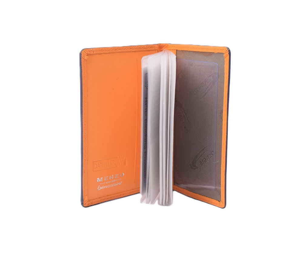 Menzo 7021 Kreditkartenetui sunorange / Nappaleder