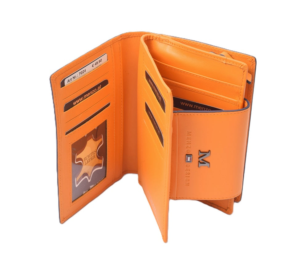 Menzo 7024 Damenbörse saison3sunorange / Nappaleder
