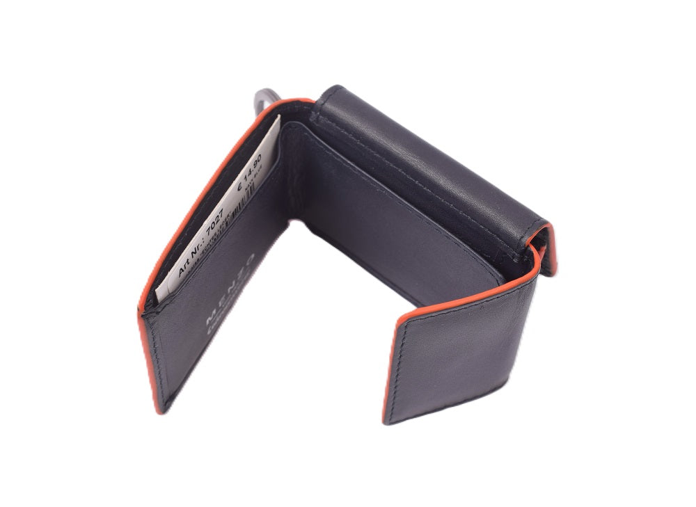 Menzo 7027 Kleinbörse saison3navy-orange / Nappaleder