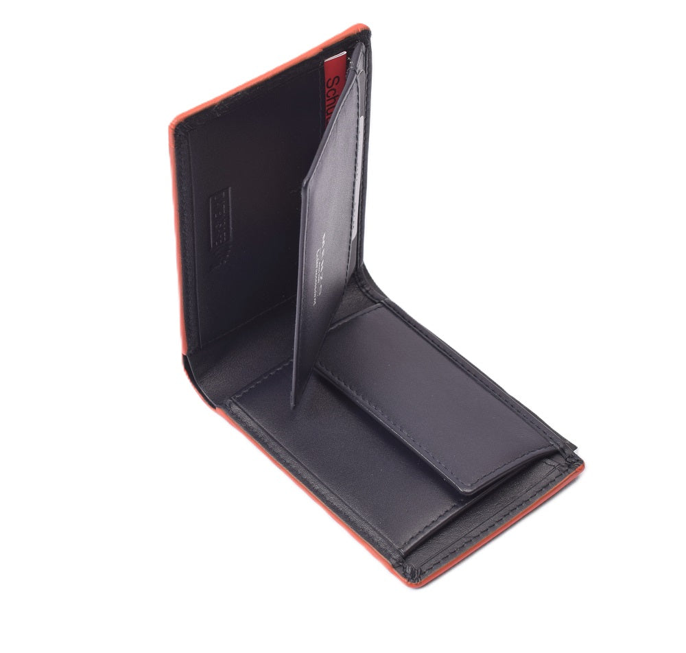 Menzo 7031 Kleinbörse saison3 navy-orange / Nappaleder