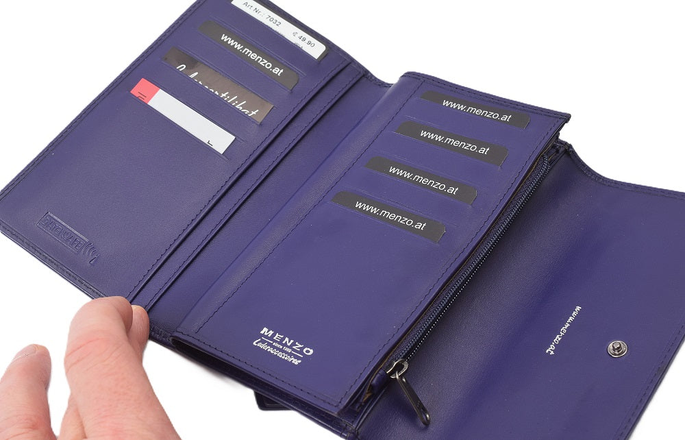 Menzo 7032 Damenbörse saison2 viola / Nappaleder