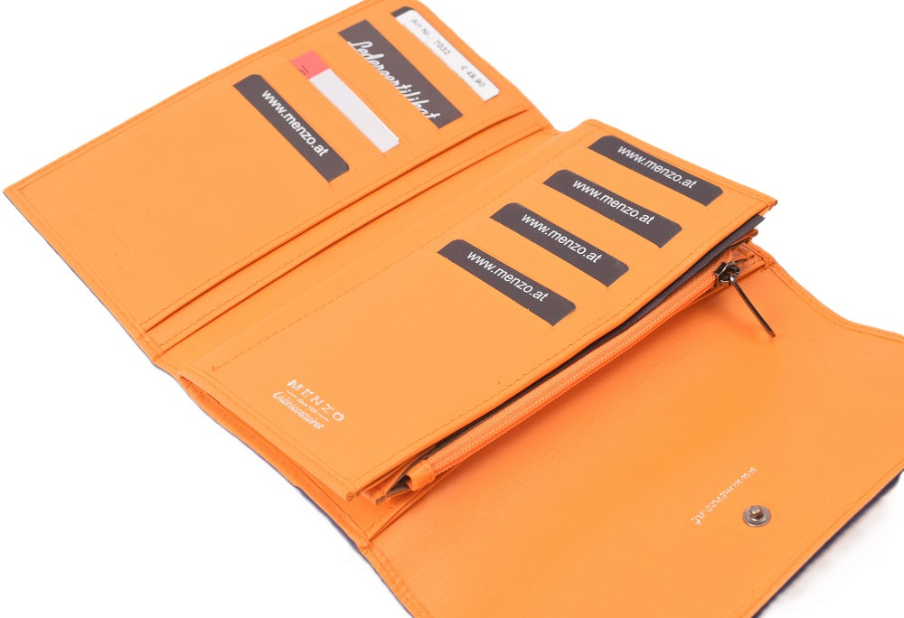 Menzo 7032 Damenbörse saison3 sunorange/ Nappaleder