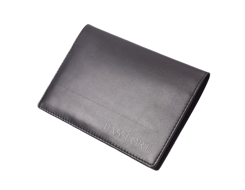 Menzo 7036 Reisepassetui schwarz / Nappaleder