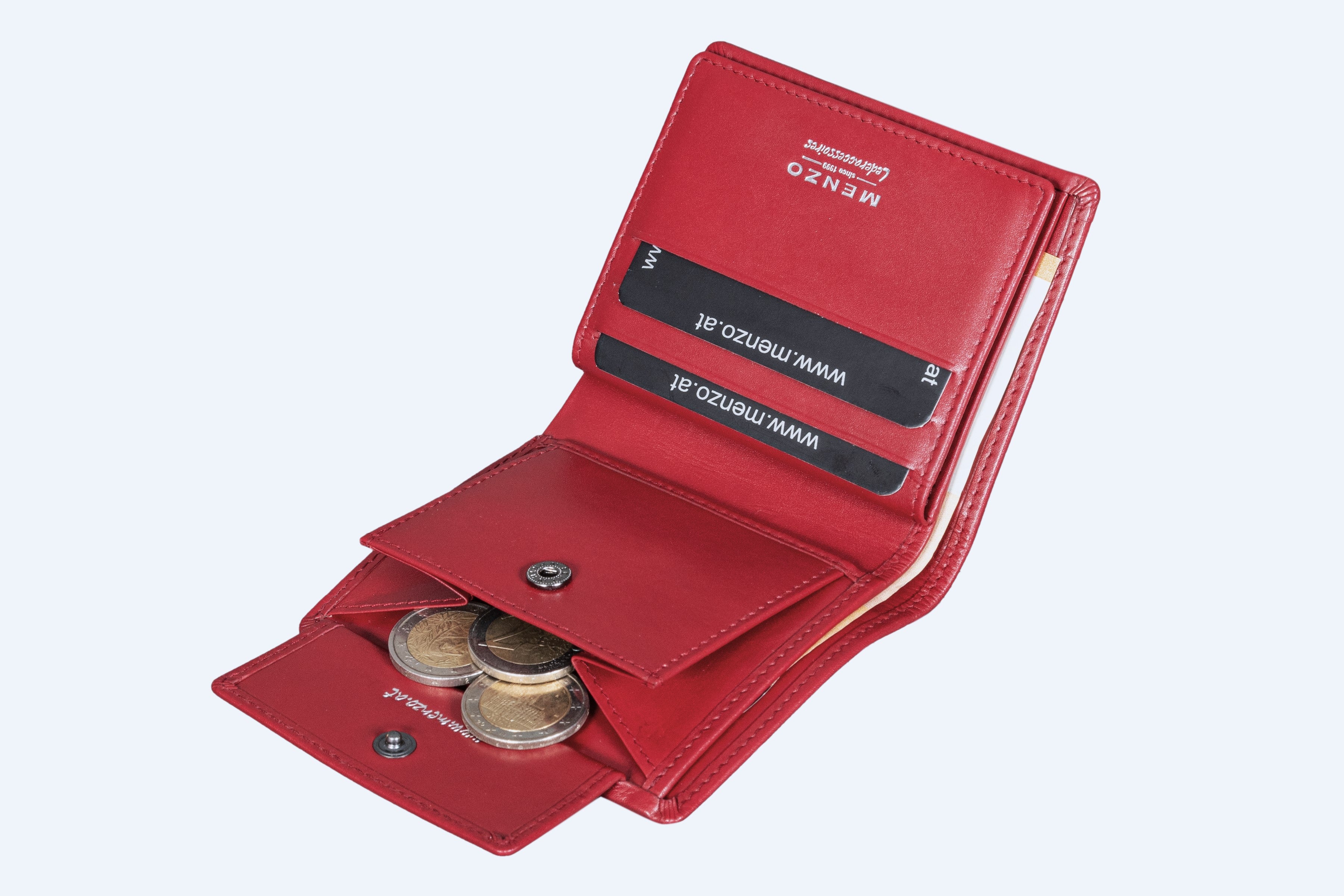 Menzo 7008 Kleinbörse rot / Nappaleder