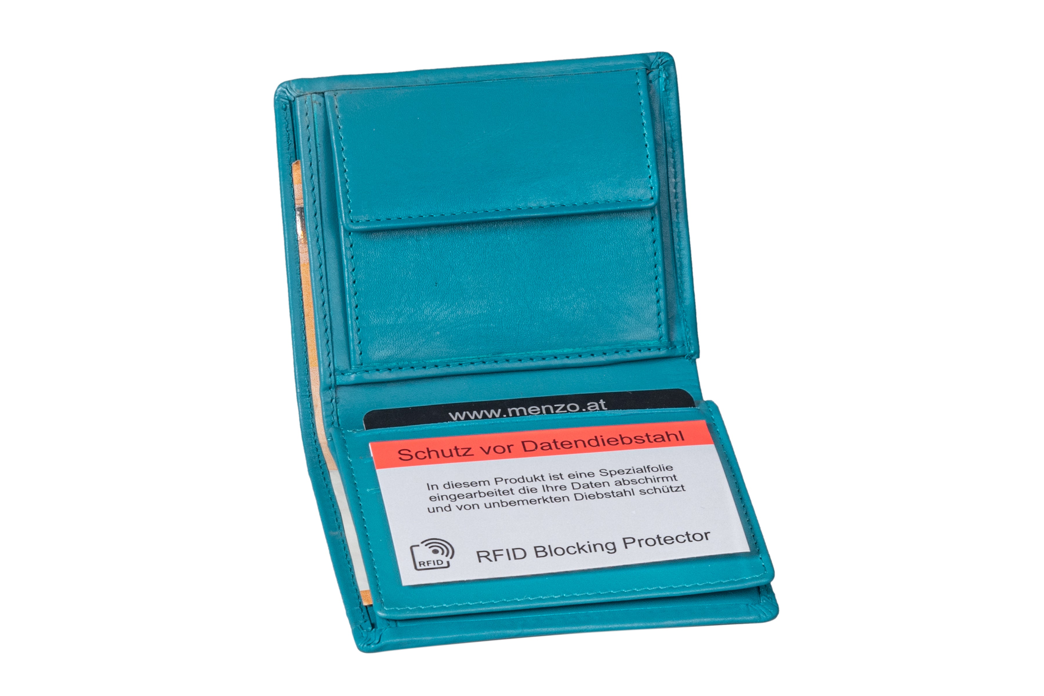Menzo 7008 Kleinbörse saison1 türkis/ Nappaleder