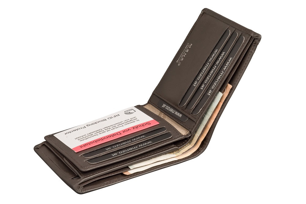 Menzo 9011 Herrenbörse braun / Nappaleder