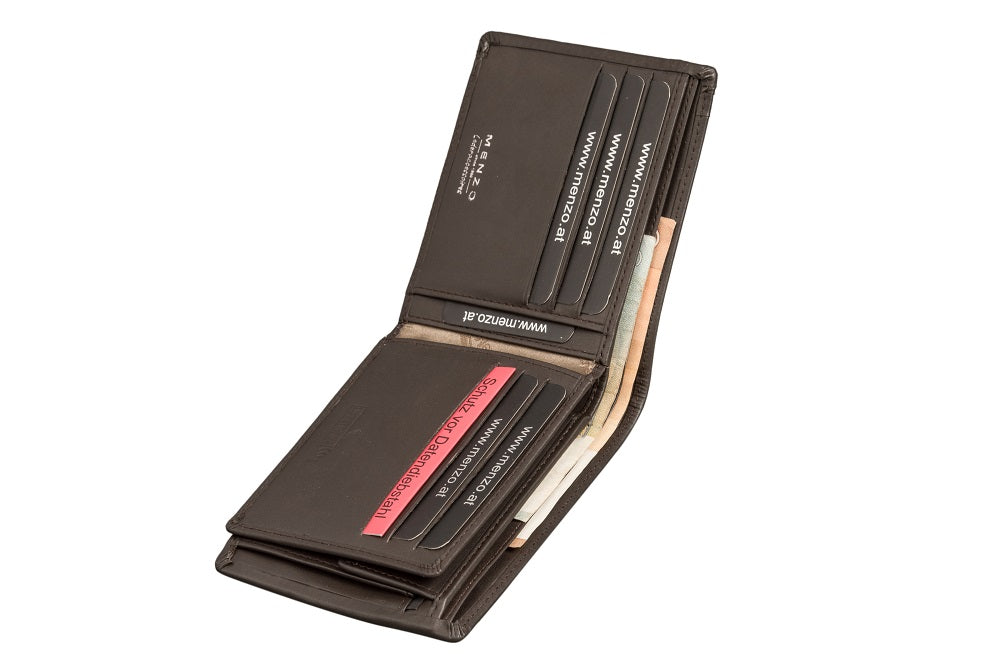 Menzo 9011 Herrenbörse braun / Nappaleder