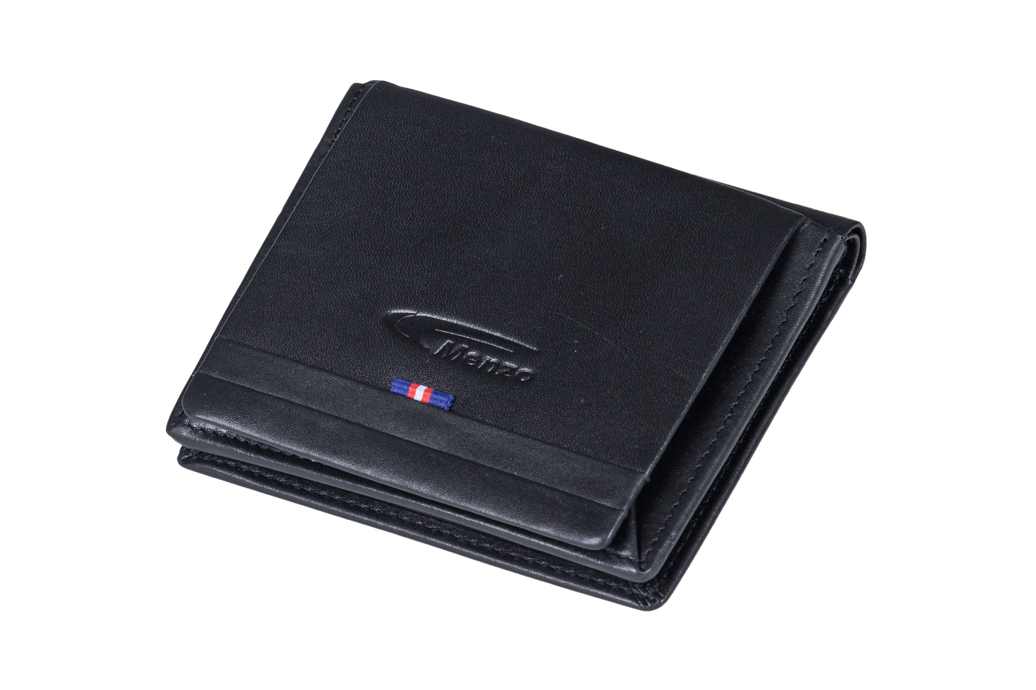 Menzo 7030 Kleinbörse schwarz / Nappaleder - Wiener Schachtel