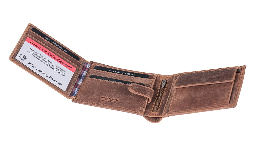 Menzo 8003 Herrenbörse delta / Büffelleder
