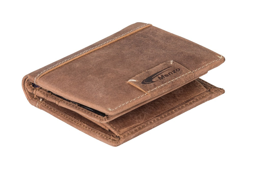 Menzo 8008 Kleinbörse delta / Büffelleder