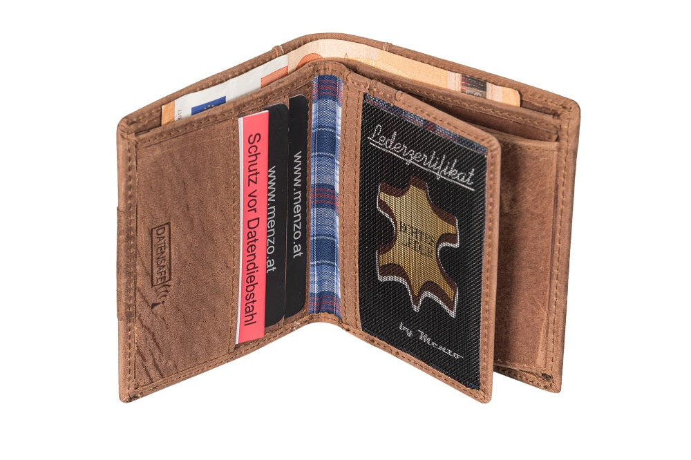 Menzo 8008 Kleinbörse delta / Büffelleder