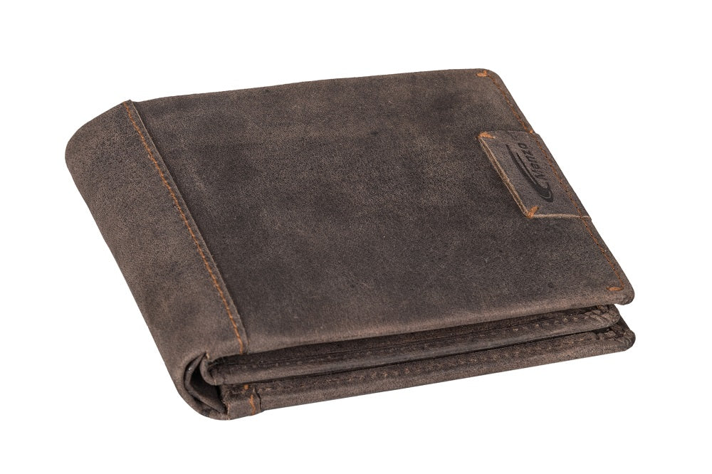 Menzo 8020 Herrenbörse darkbraun / Büffelleder