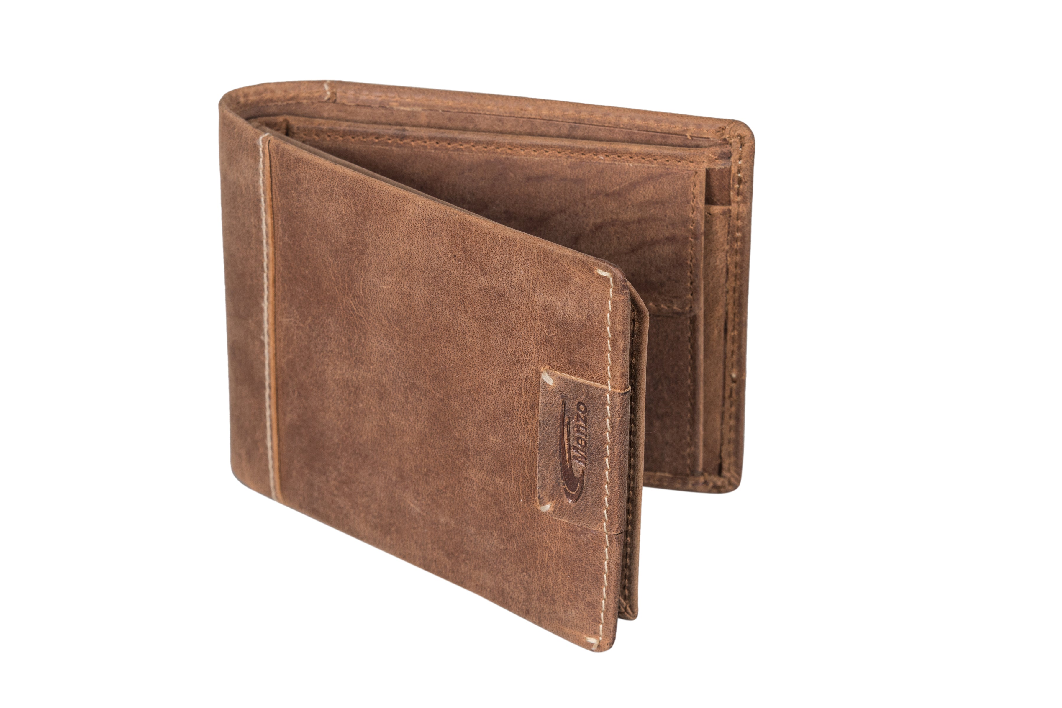 Menzo 8017 Herrenbörse deltabraun / Büffelleder