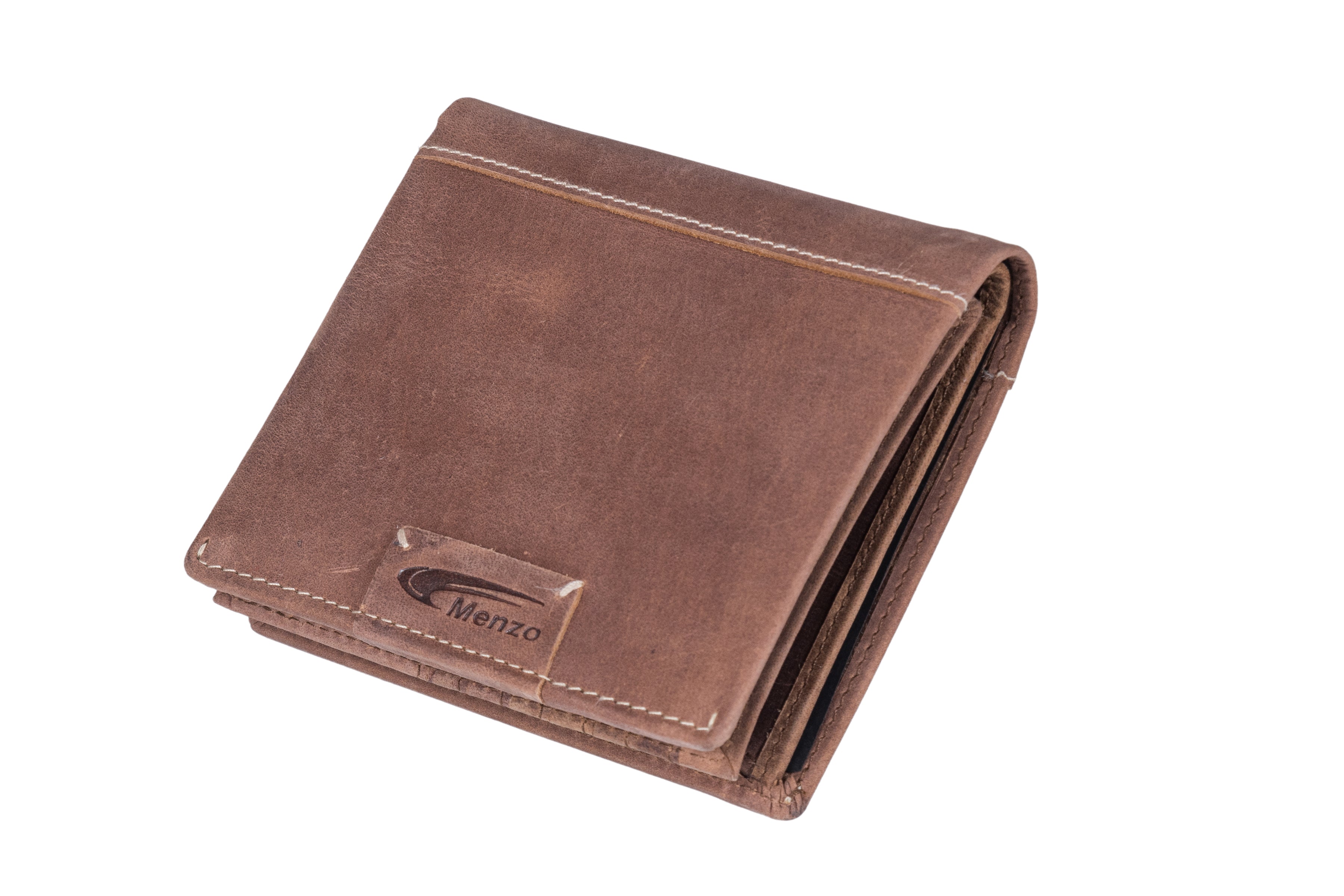 Menzo 8018 Herrenbörse deltabraun / Büffelleder