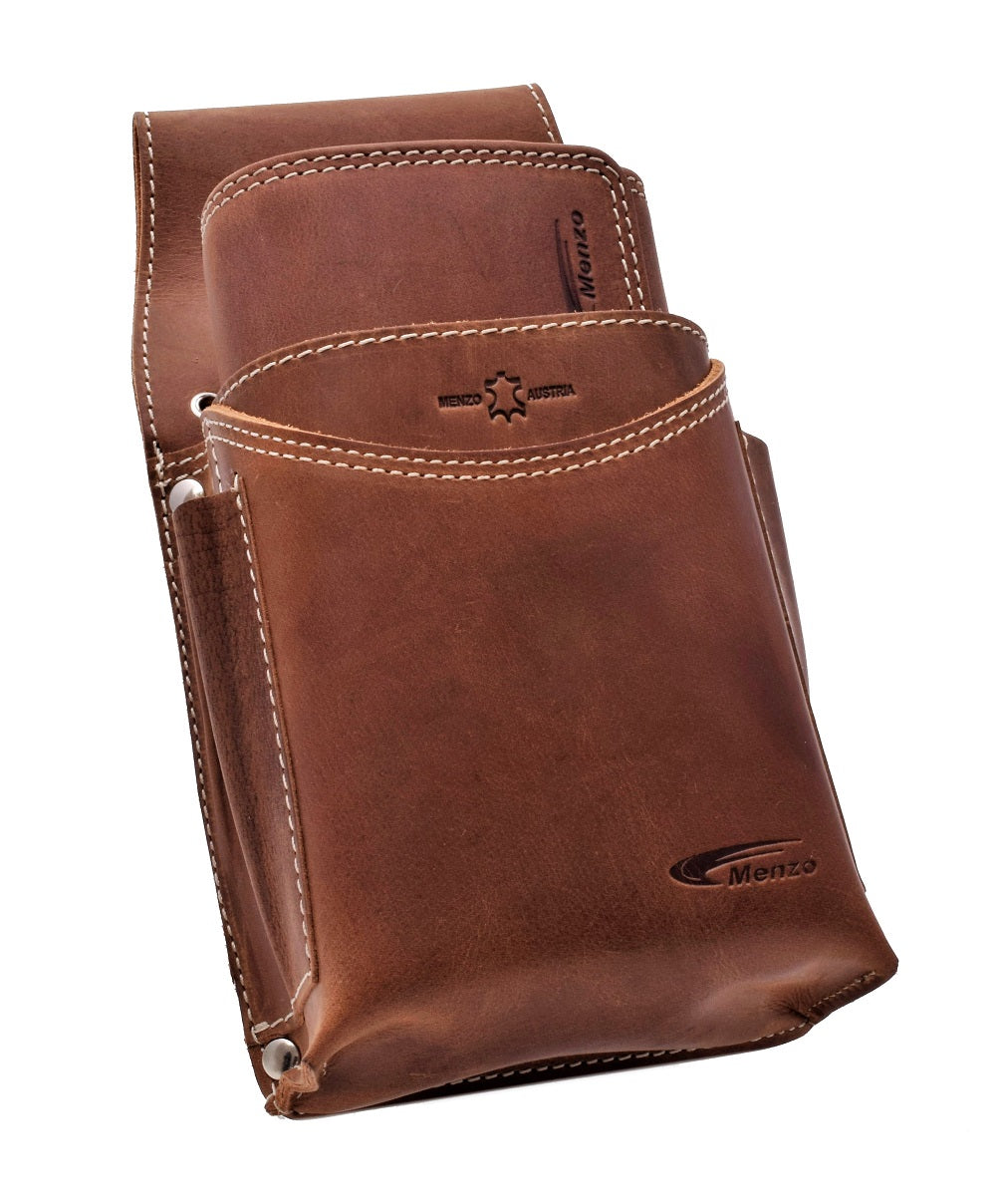 Menzo 937 Profikellnerset Büffelleder/Logo deltabraun