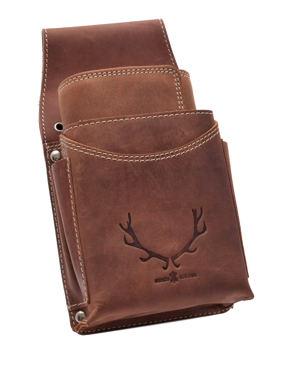 Menzo 937 Profikellnerset Büffelleder Doppelnaht/Hirsch deltabraun