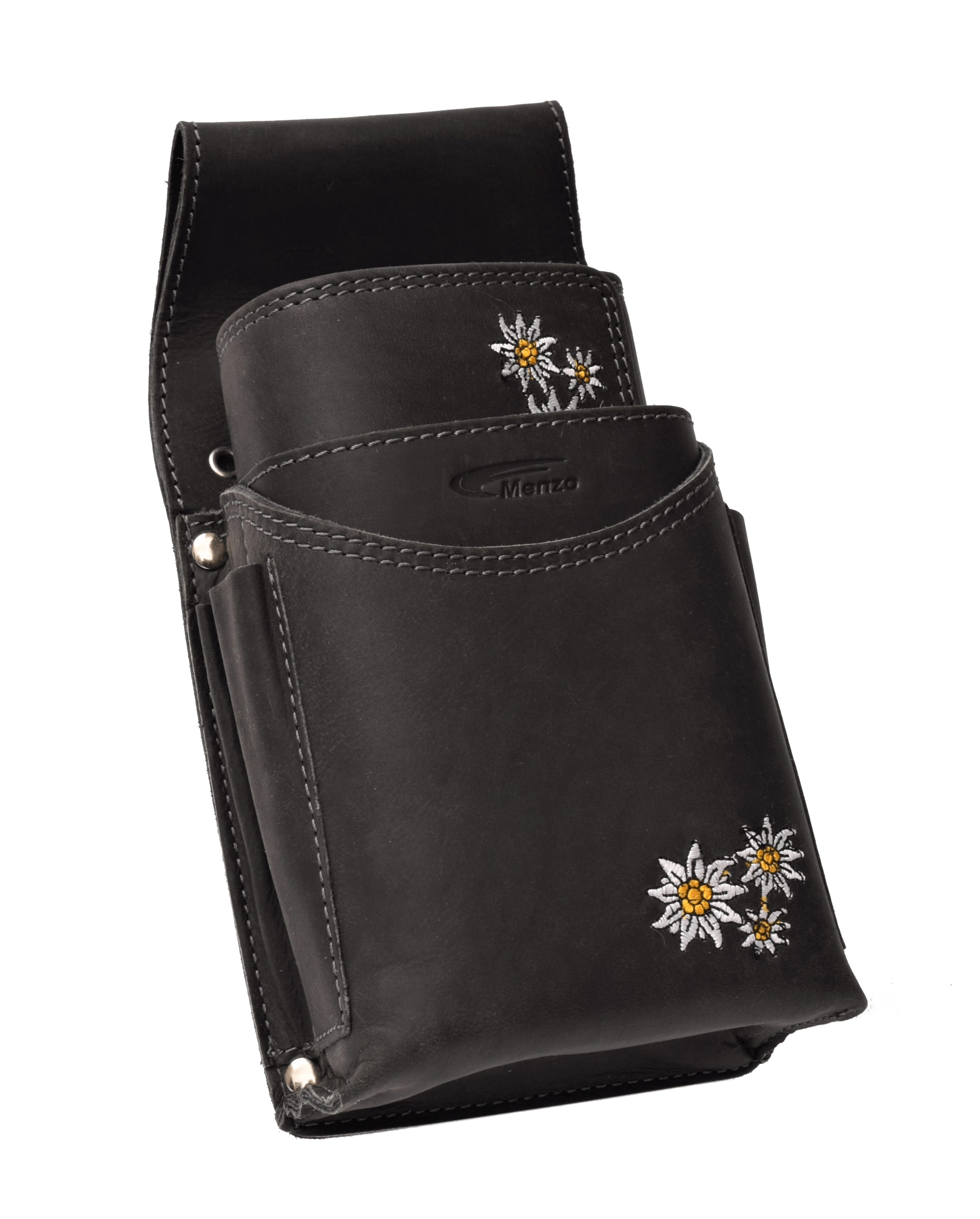 Kellnerbörsenset - 3-teilig - schwarz-edelweiss (Kellnerbörsenset + Computerhalter + Gürtel)