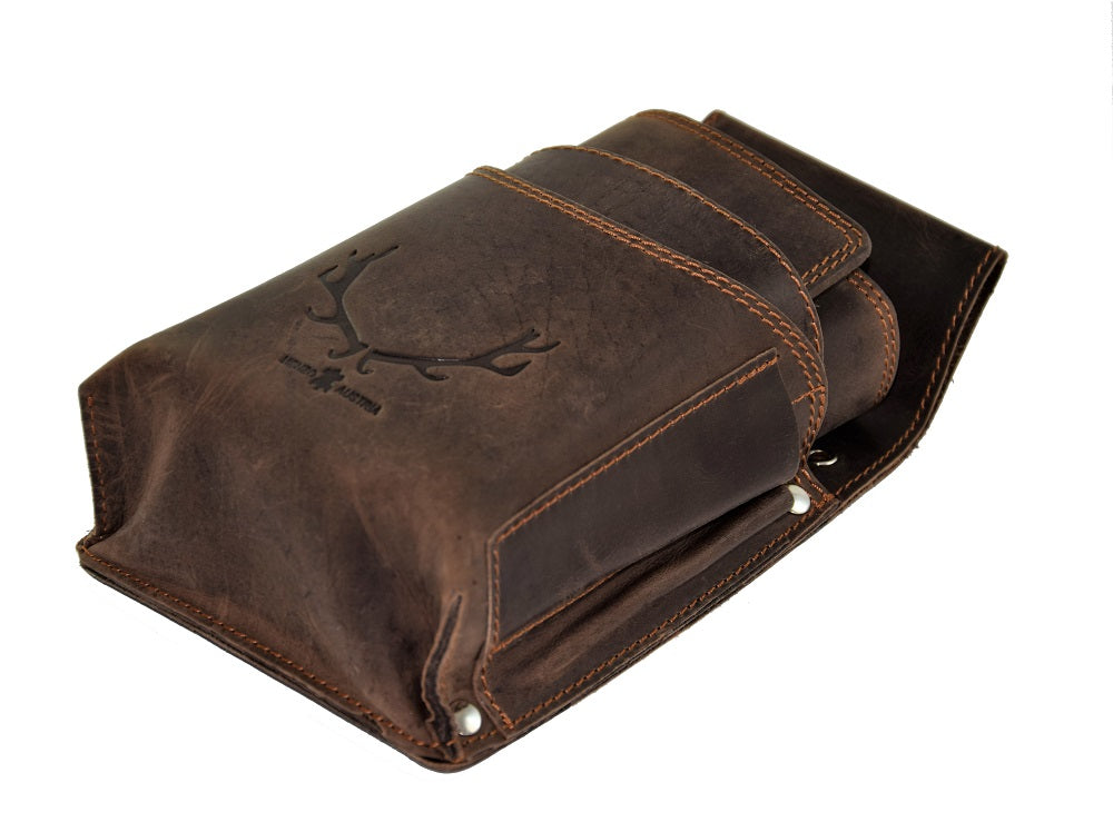 Menzo 937 Profikellnerset Büffelleder Doppelnaht/Hirsch marone