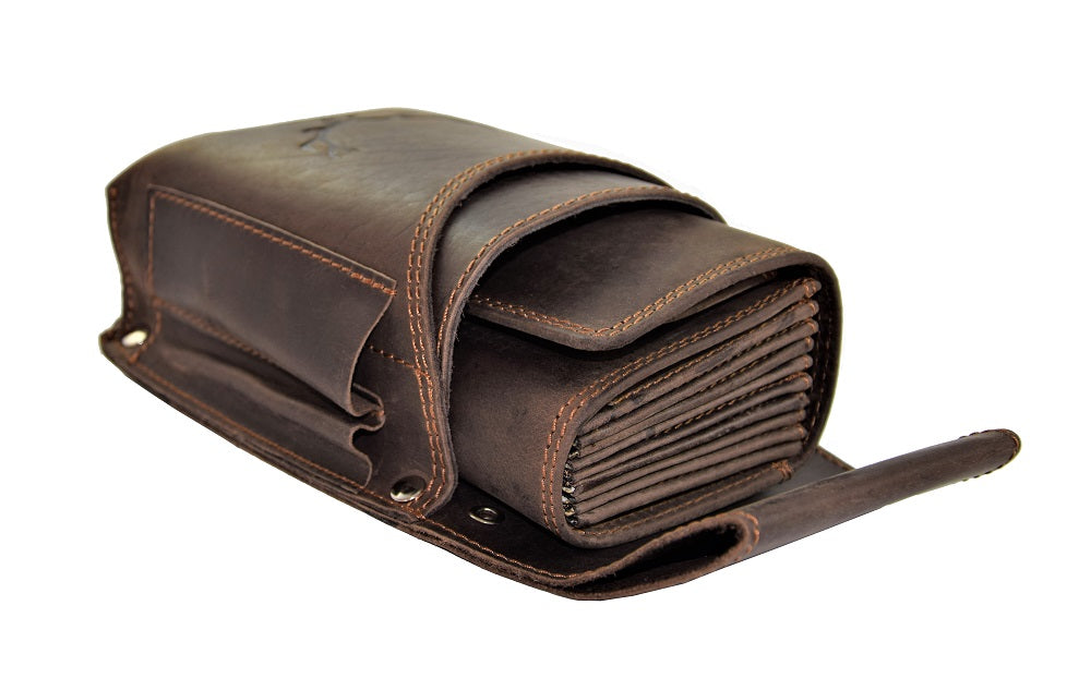 Menzo 937 Profikellnerset Büffelleder Doppelnaht/Hirsch marone