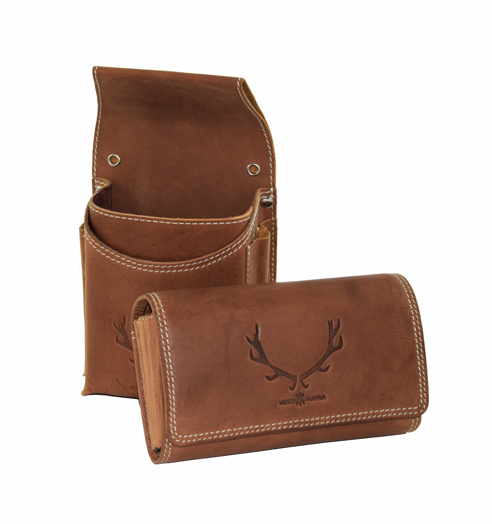 Kellnerbörsenset - 3-teilig - deltabraun-hirsch (Kellnerbörsenset + Computerhalter + Gürtel)
