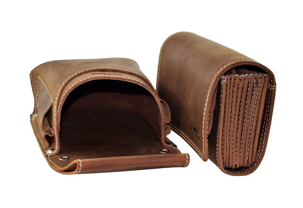 Menzo 937 Profikellnerset Büffelleder/Logo deltabraun