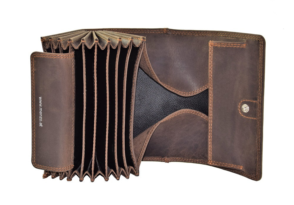 Hochwertiges Menzo 937 Profikellnerset Büffelleder Doppelnaht/Edelweiss marone