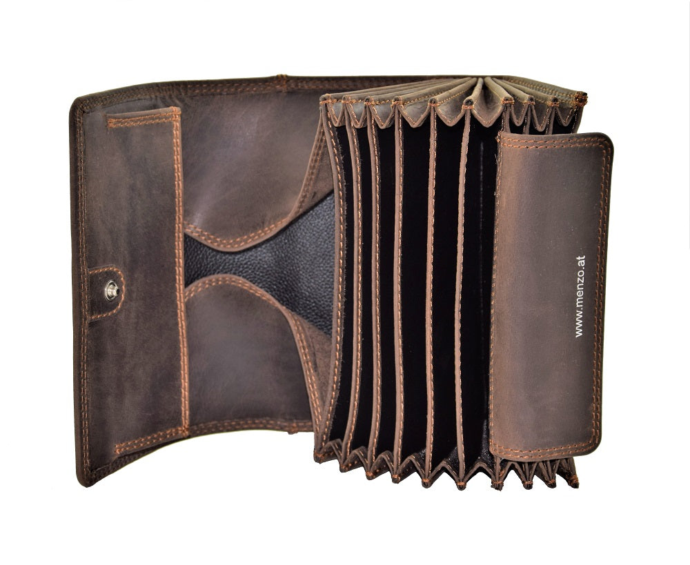 Hochwertiges Menzo 937 Profikellnerset Büffelleder Doppelnaht/Edelweiss marone