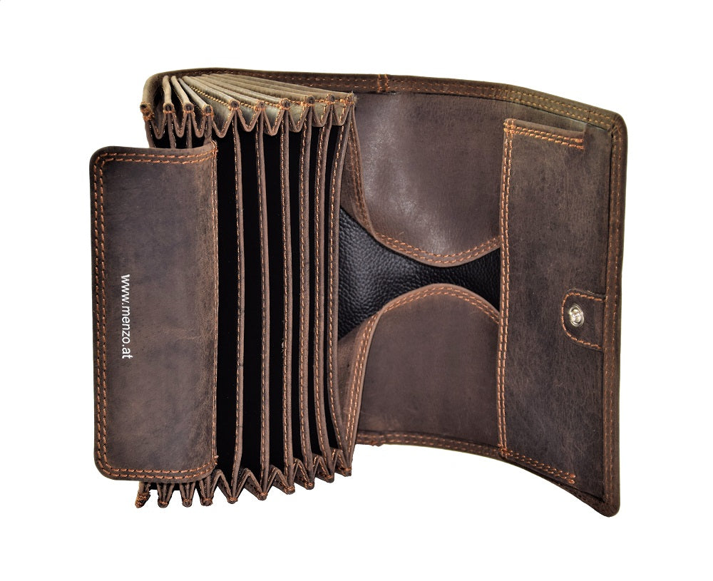 Menzo 937 Profikellnerset Büffelleder Doppelnaht/Logo marone