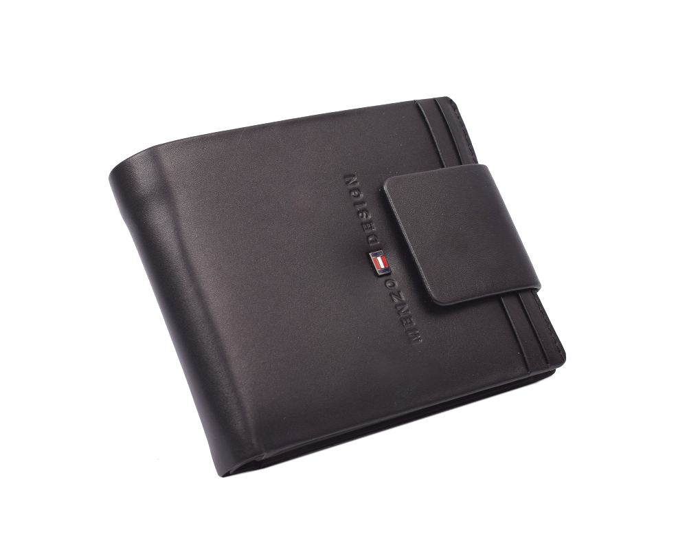 Menzo 7004 Herrenbörse schwarz / Nappaleder