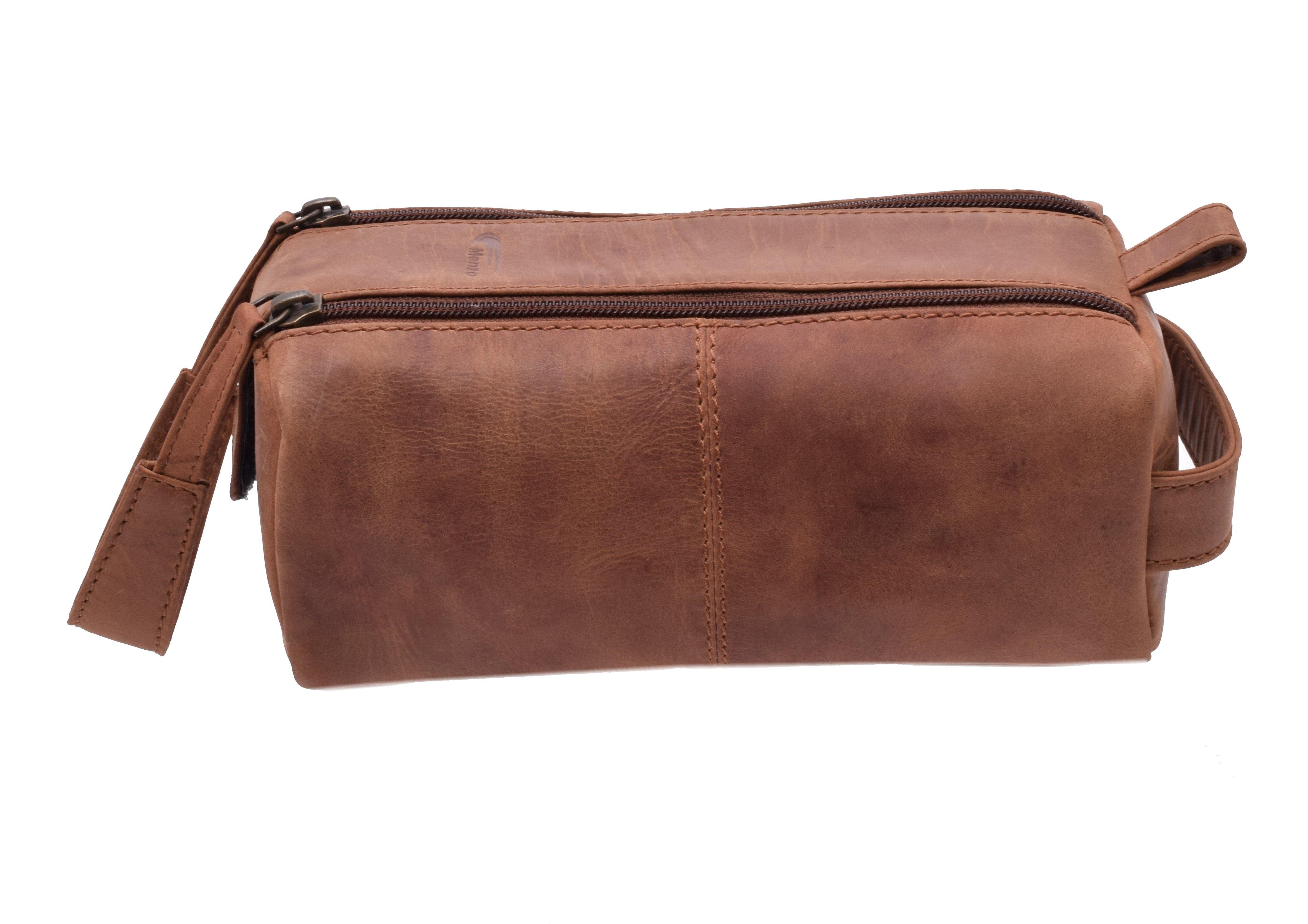 Menzo MB51 Kulturtasche Büffelleder/deltabraun