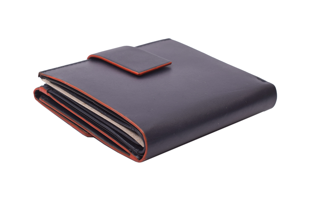 Menzo 7002 Kleinbörse saison1 navy-orange/ Nappaleder