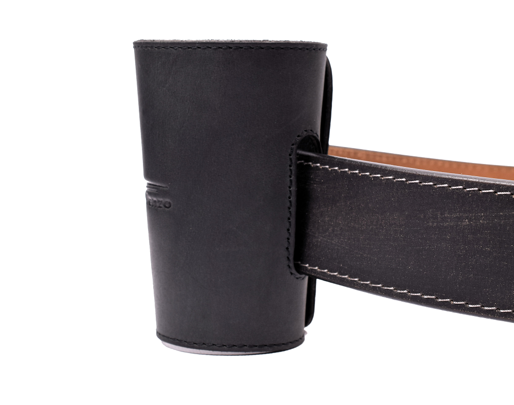 Menzo 979 Getränkehalter Büffelleder/schwarz