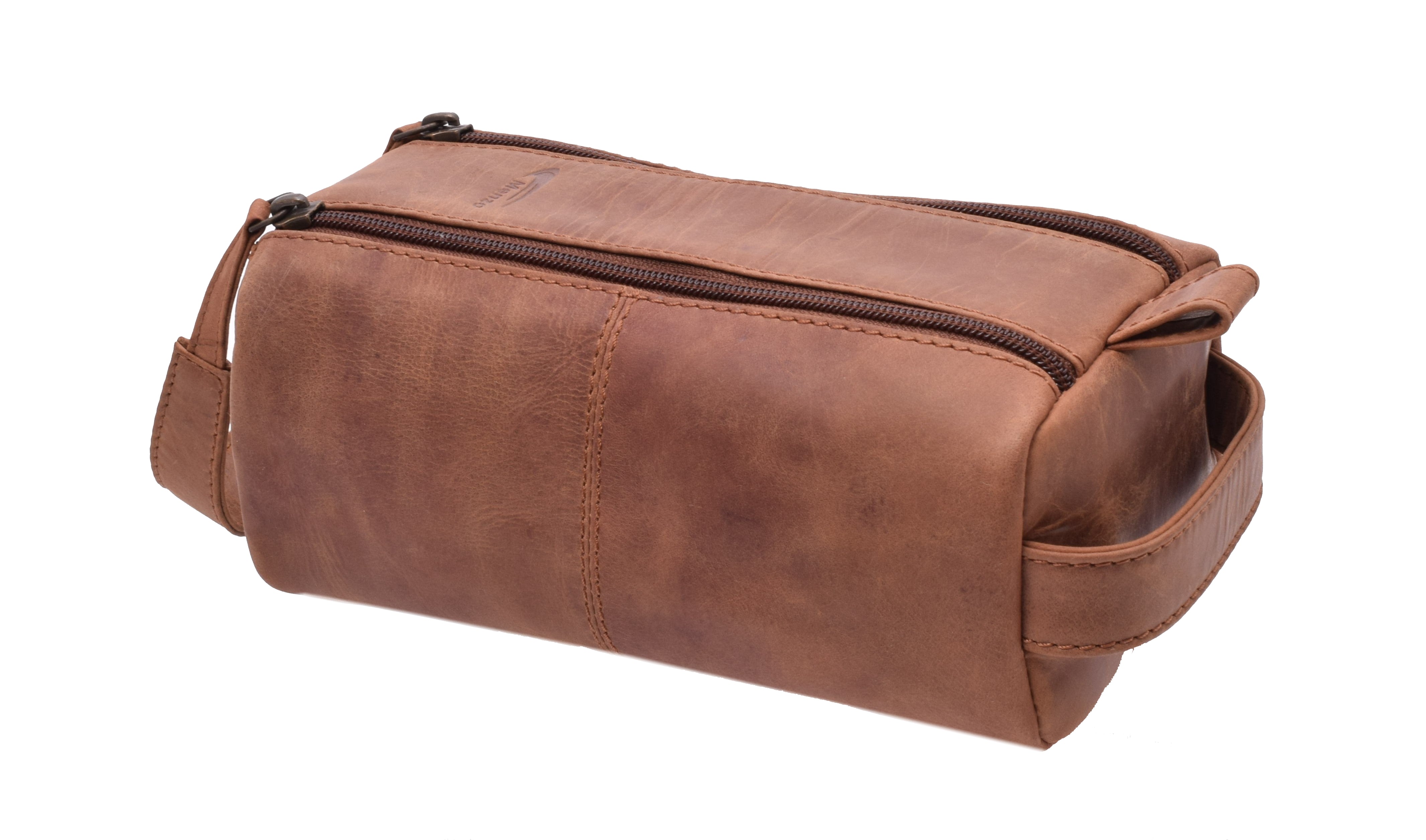 Menzo MB51 Kulturtasche Büffelleder/deltabraun