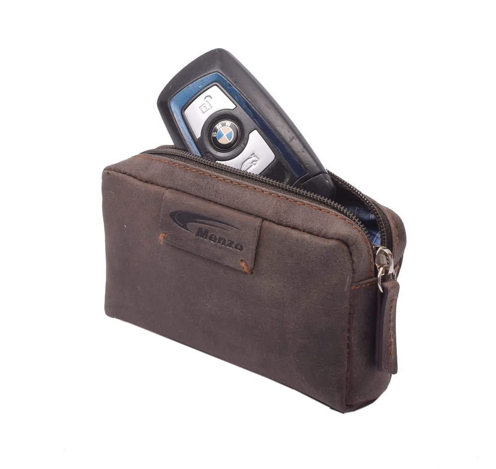 Menzo 8022 Schlüsseletui darkbraun / Büffelleder