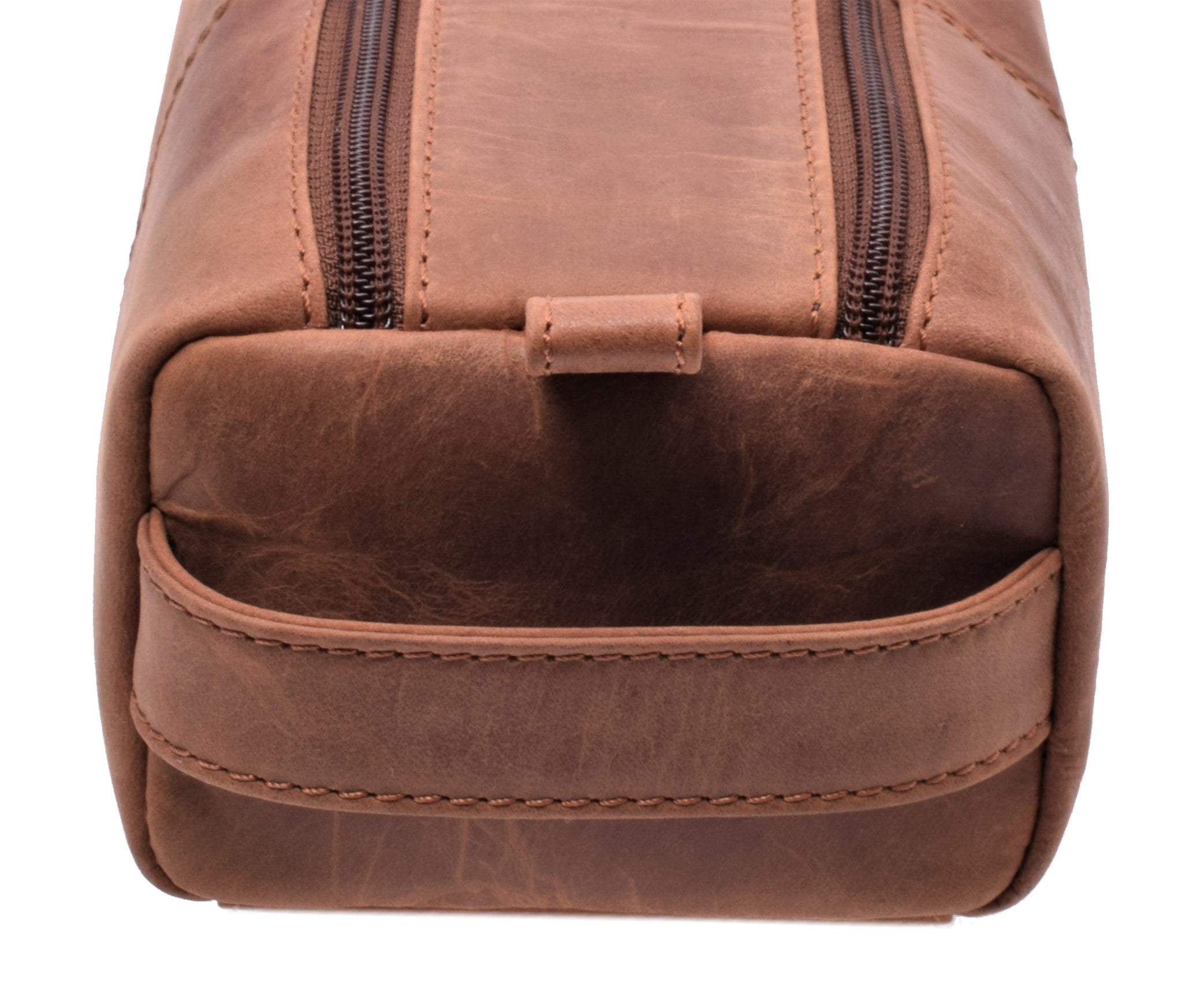 Menzo MB51 Kulturtasche Büffelleder/deltabraun