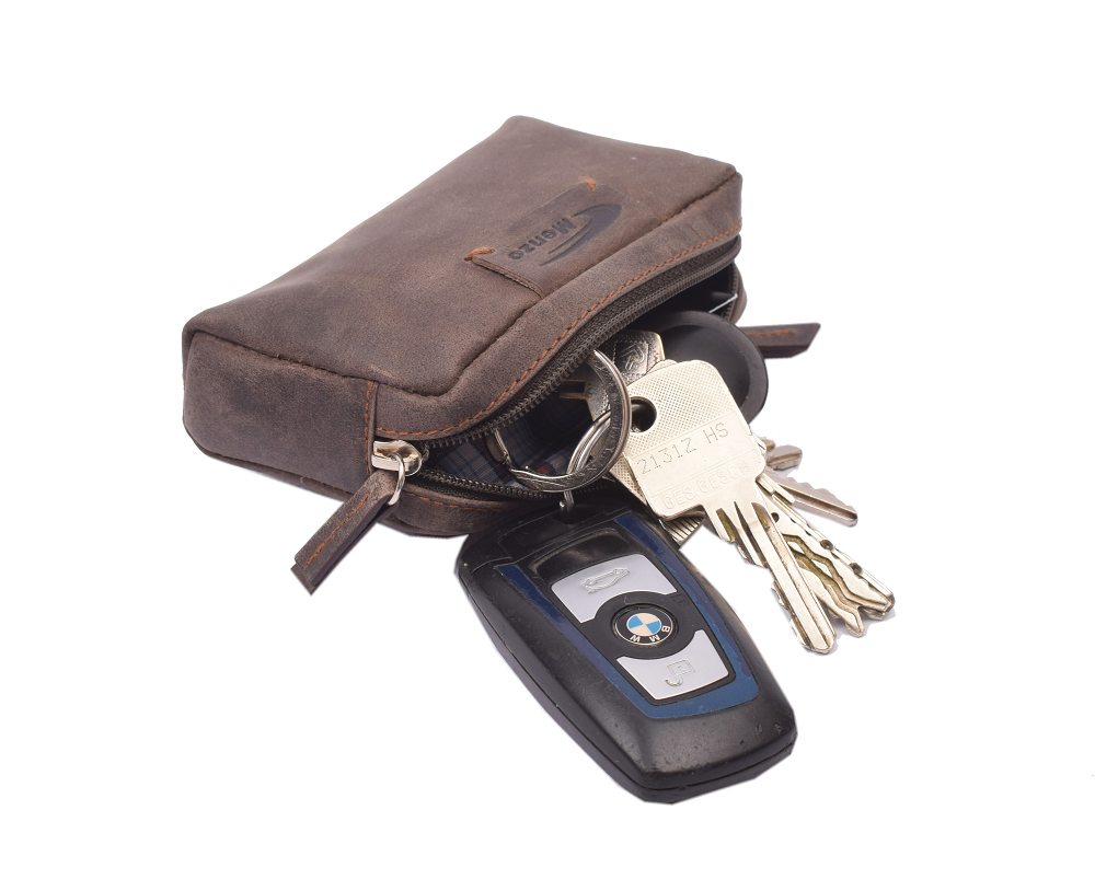 Menzo 8022 Schlüsseletui darkbraun / Büffelleder