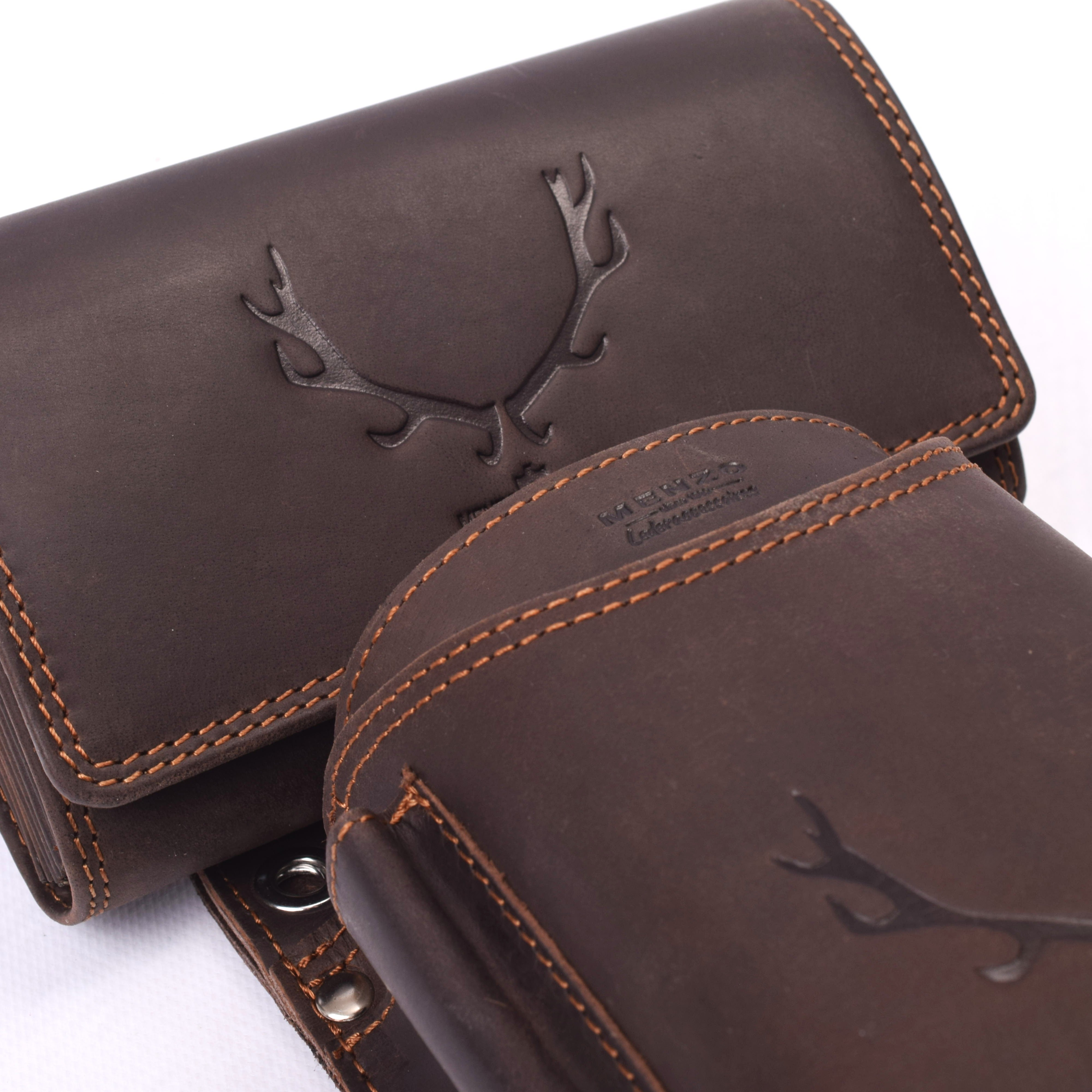 Menzo 937 Profikellnerset Büffelleder Doppelnaht/Hirsch marone