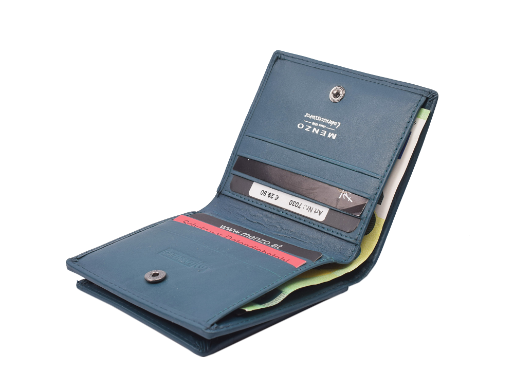 Menzo 7030 Kleinbörse saison1 petrol / Nappaleder