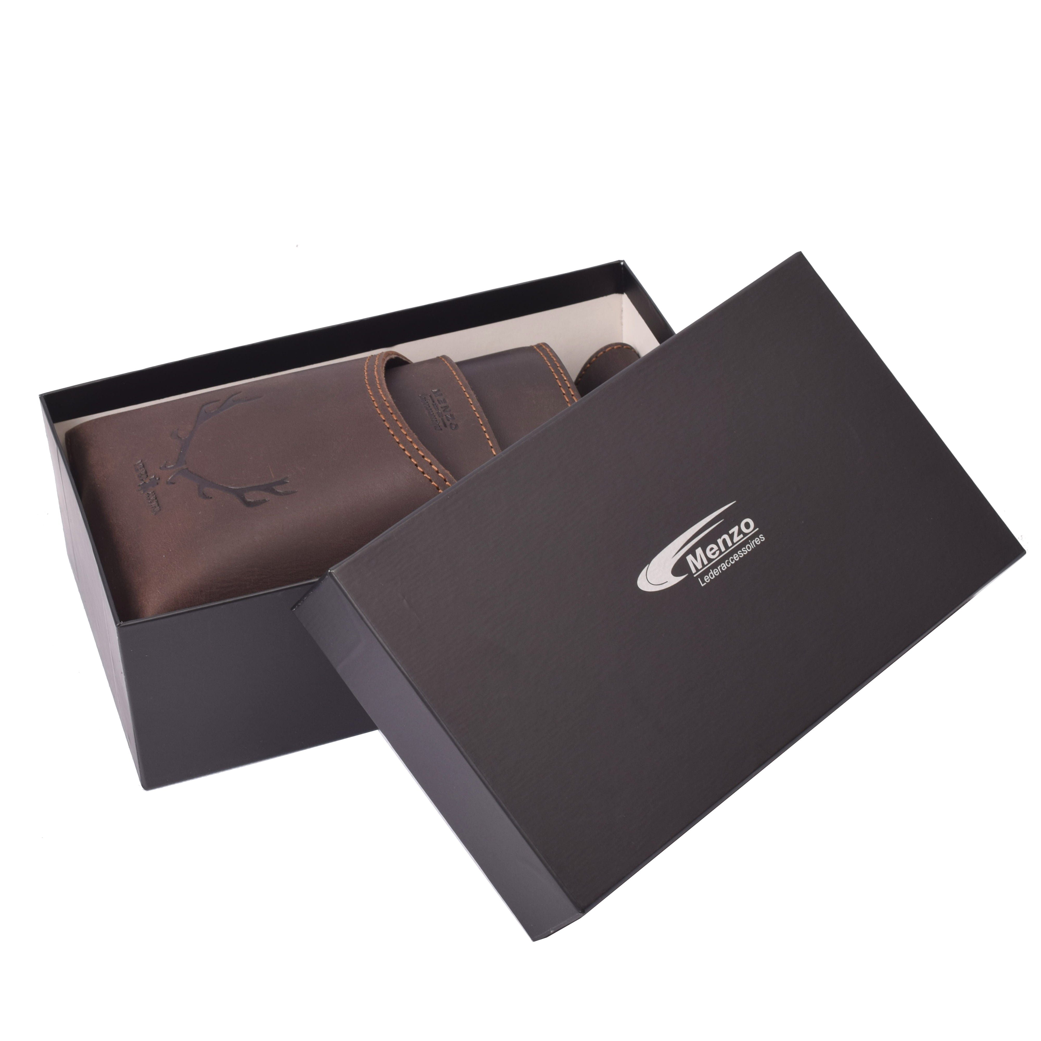 Menzo 937 Profikellnerset Büffelleder Doppelnaht/Hirsch marone