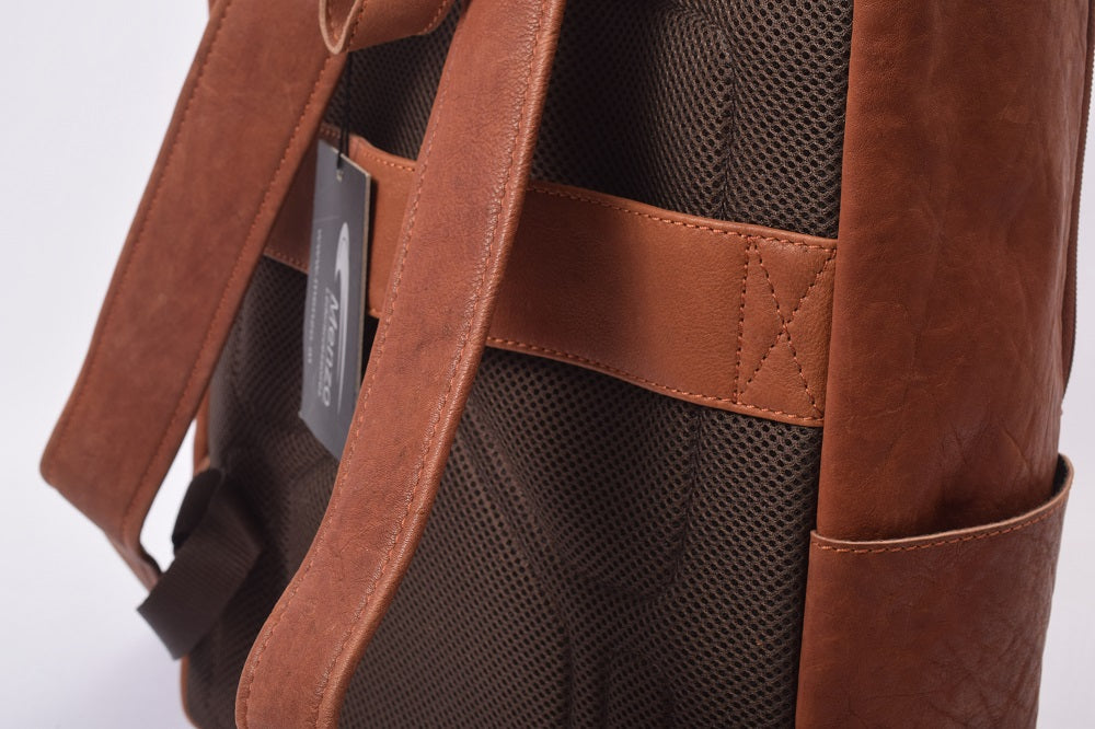 Menzo MB85 - Rucksack Rindsleder washed/cognac für 15" Laptop