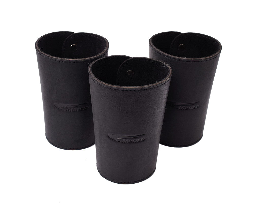 Menzo 979 Getränkehalter Büffelleder/schwarz