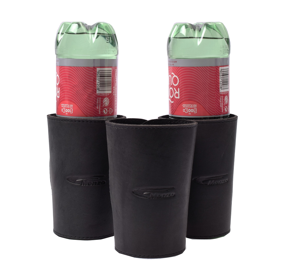 Menzo 979 Getränkehalter Büffelleder/schwarz