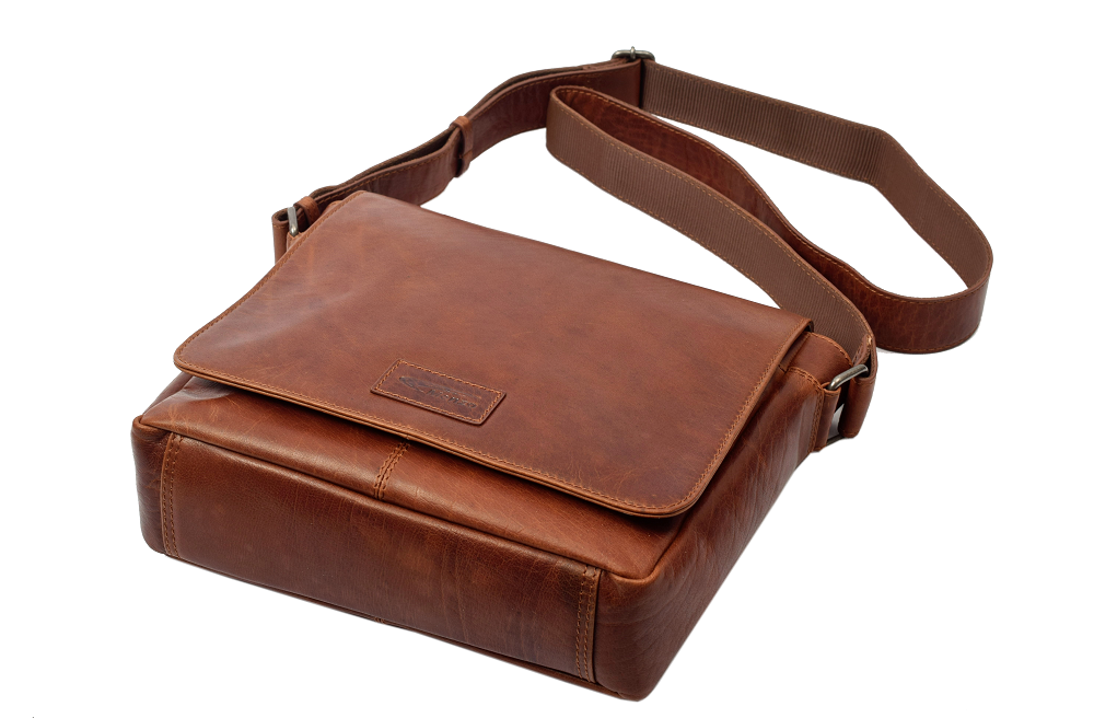 Menzo MB111 Umhängetasche Büffelleder/cognac