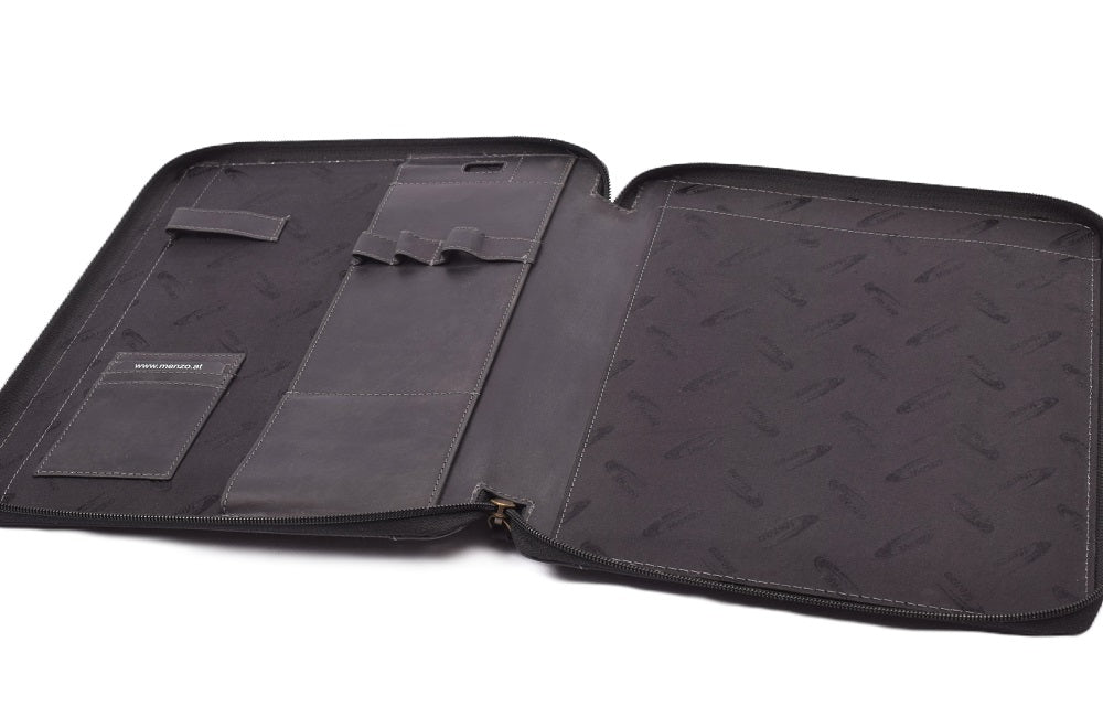 Menzo MB47 Schreibmappe A4 Büffelleder/schwarz