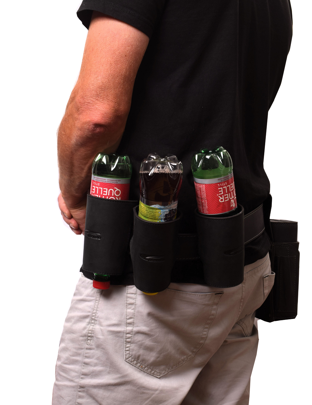 Menzo 979 Getränkehalter Büffelleder/schwarz