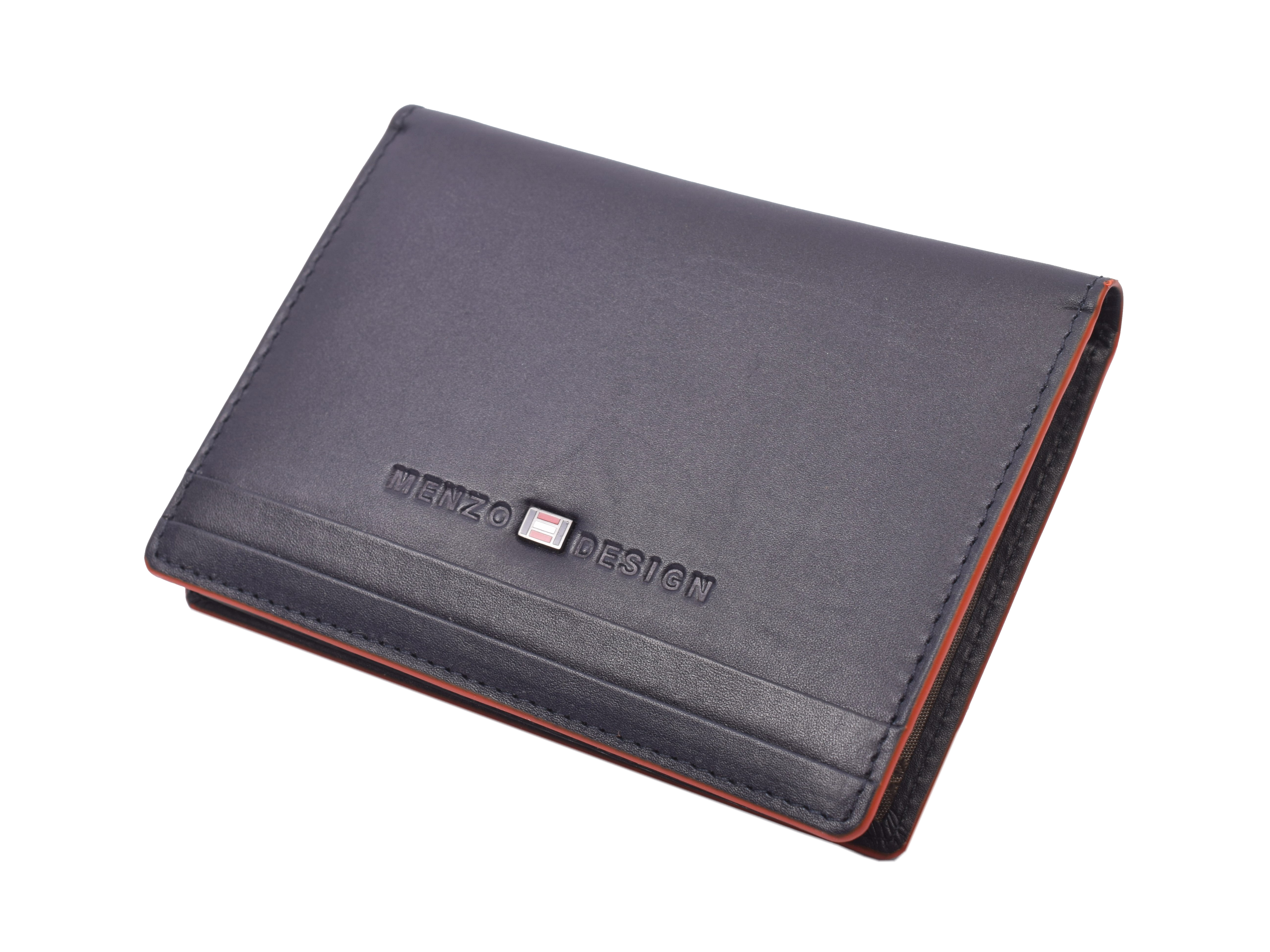 Menzo 7007 Führerscheinetui saison3 navy-orange/ Nappaleder