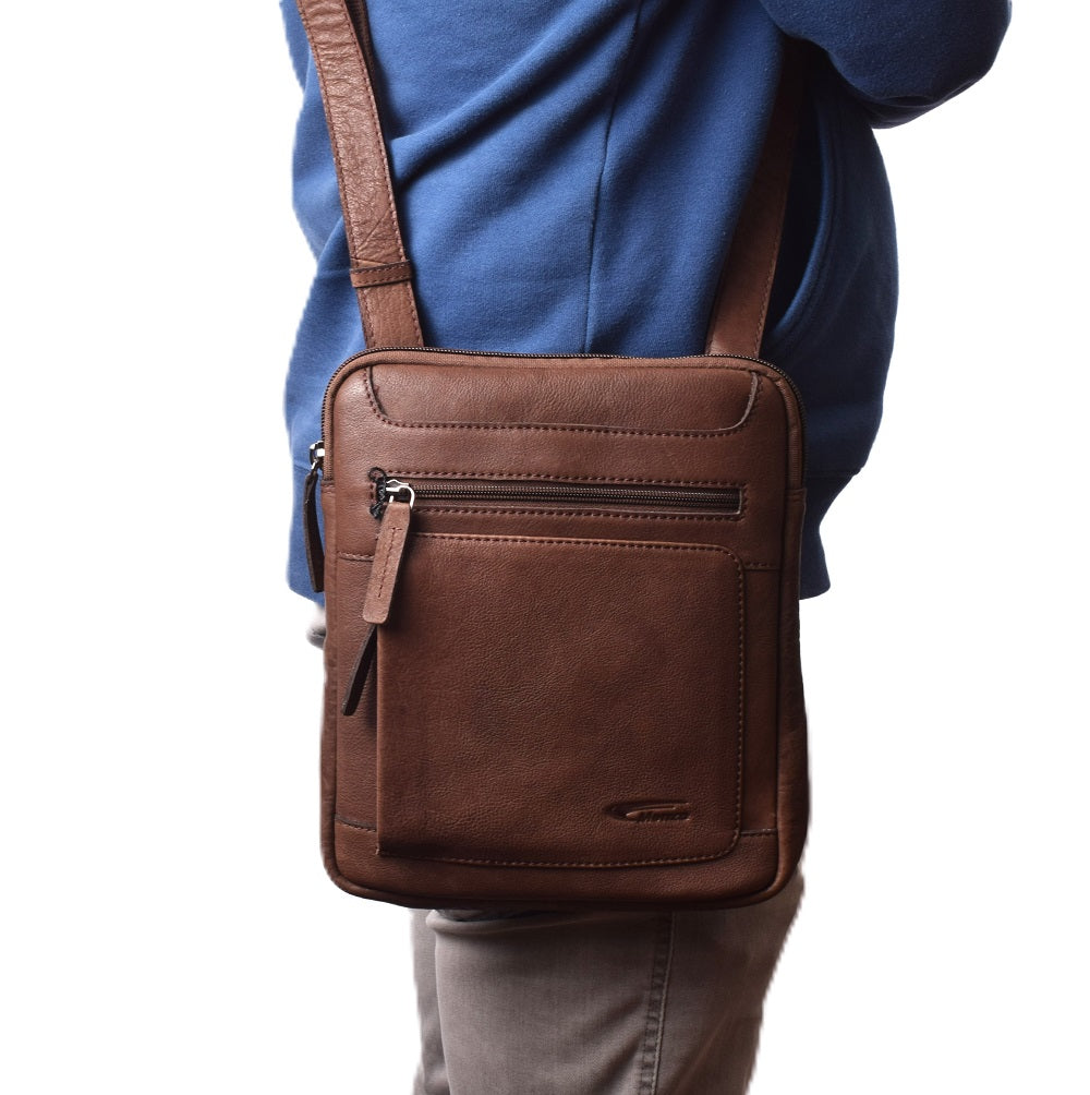 MENZO MB 84 Umhängetasche Rindsleder-braun