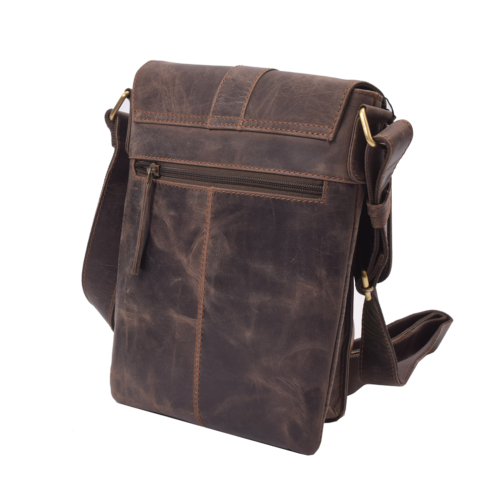 Menzo MB117 Umhängetasche Büffelleder/marone