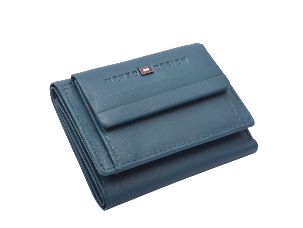 Menzo 7009 Kleinbörse saison1 petrol / Nappaleder